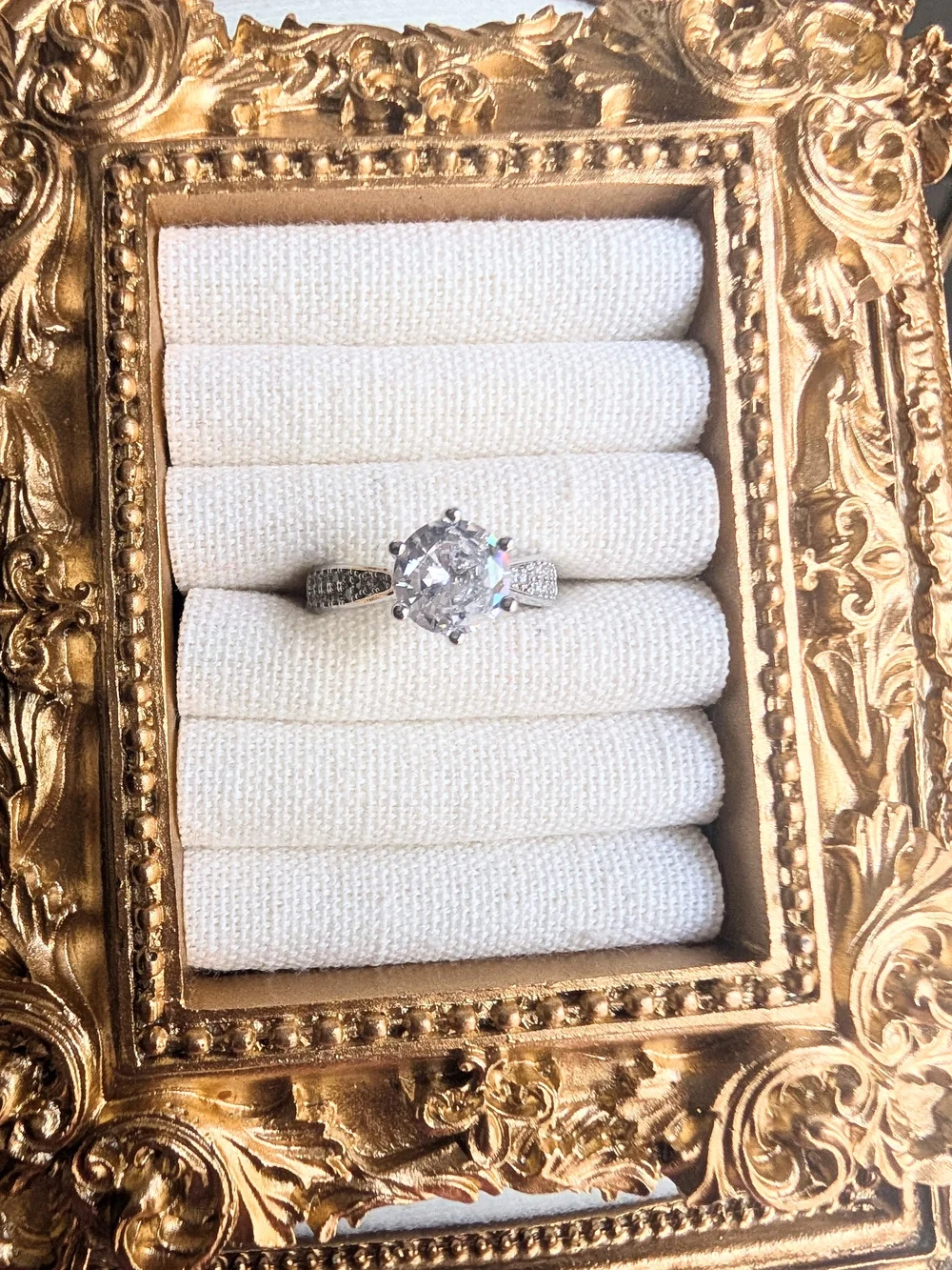 Beautiful Moissanite and Silver ring that sparkles Sz 6, 7, 6.75 💎⚜️💎